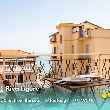 Ferienwohnung Posto Auto Gratuito Relax A 30 Metri Dal Mare Riva Ligure Exterior foto